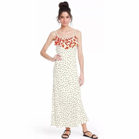 RIXO Dresses & Skirts - RIXO x Target | Polka Dot Sleeveless Ruffle Slip Dress | Size XS